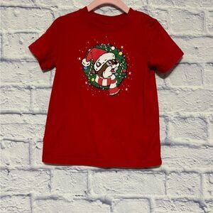 Buc-ees Red Christmas T-Shirt "Never Calm Always Bright" Size Youth 3T bucees